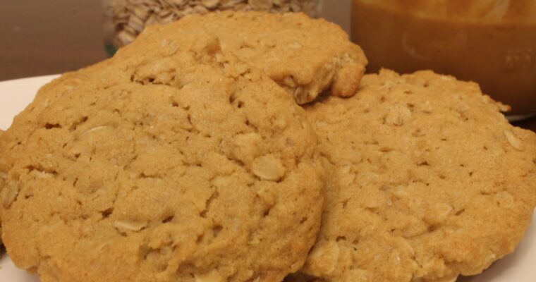 Natural Peanut Butter Oatmeal Cookies