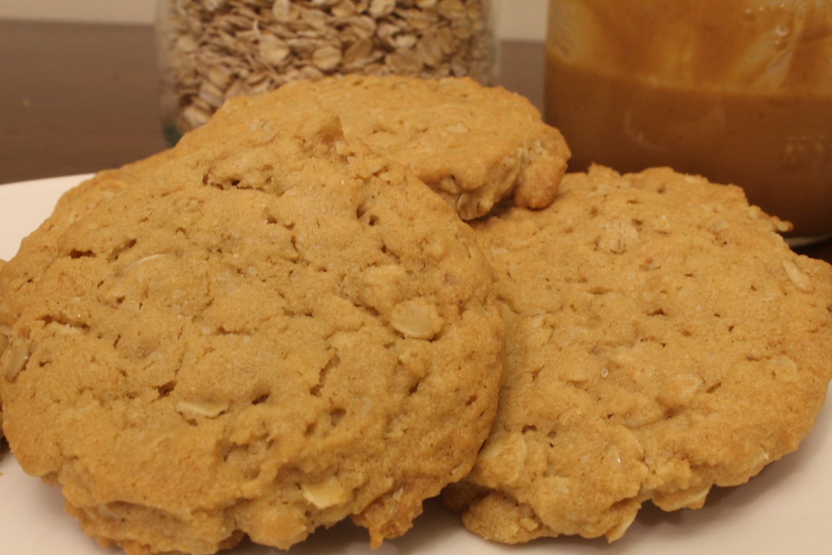 Natural Peanut Butter Oatmeal Cookies