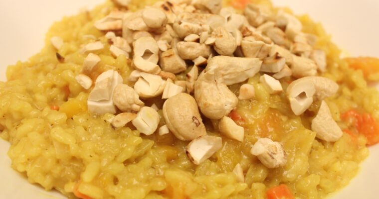 Vegan Curried Butternut Squash Risotto (Pressure Cooker)