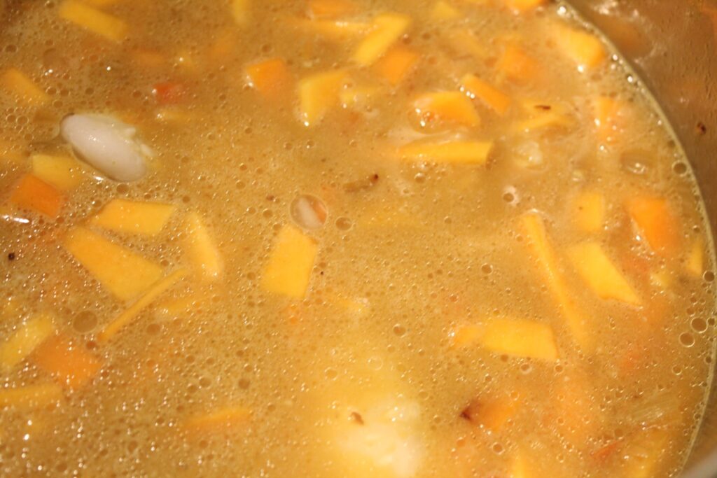 Ingredients for butternut squash risotto in an instant pot.