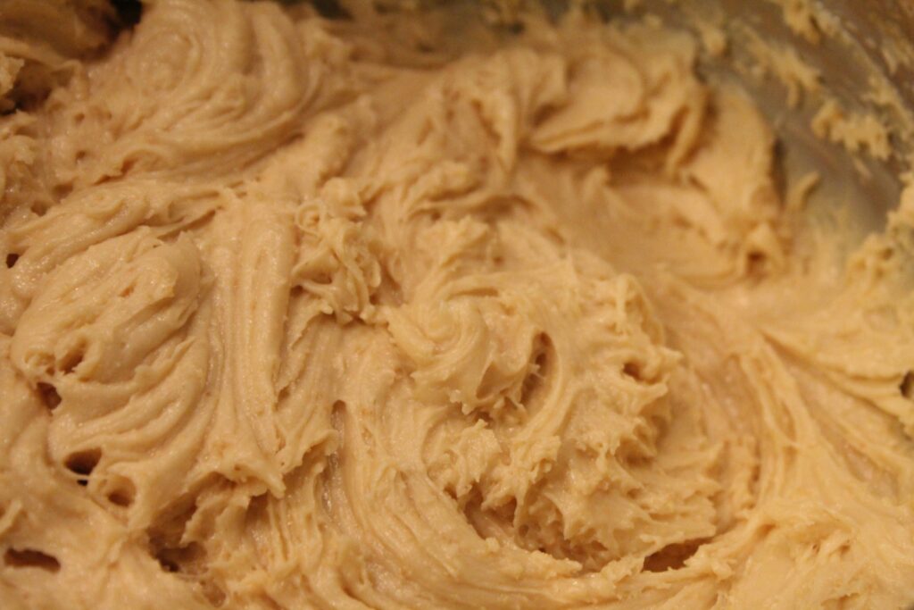 natural peanut butter frosting.