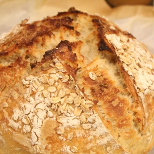 Sourdough honey oat artisan loaf