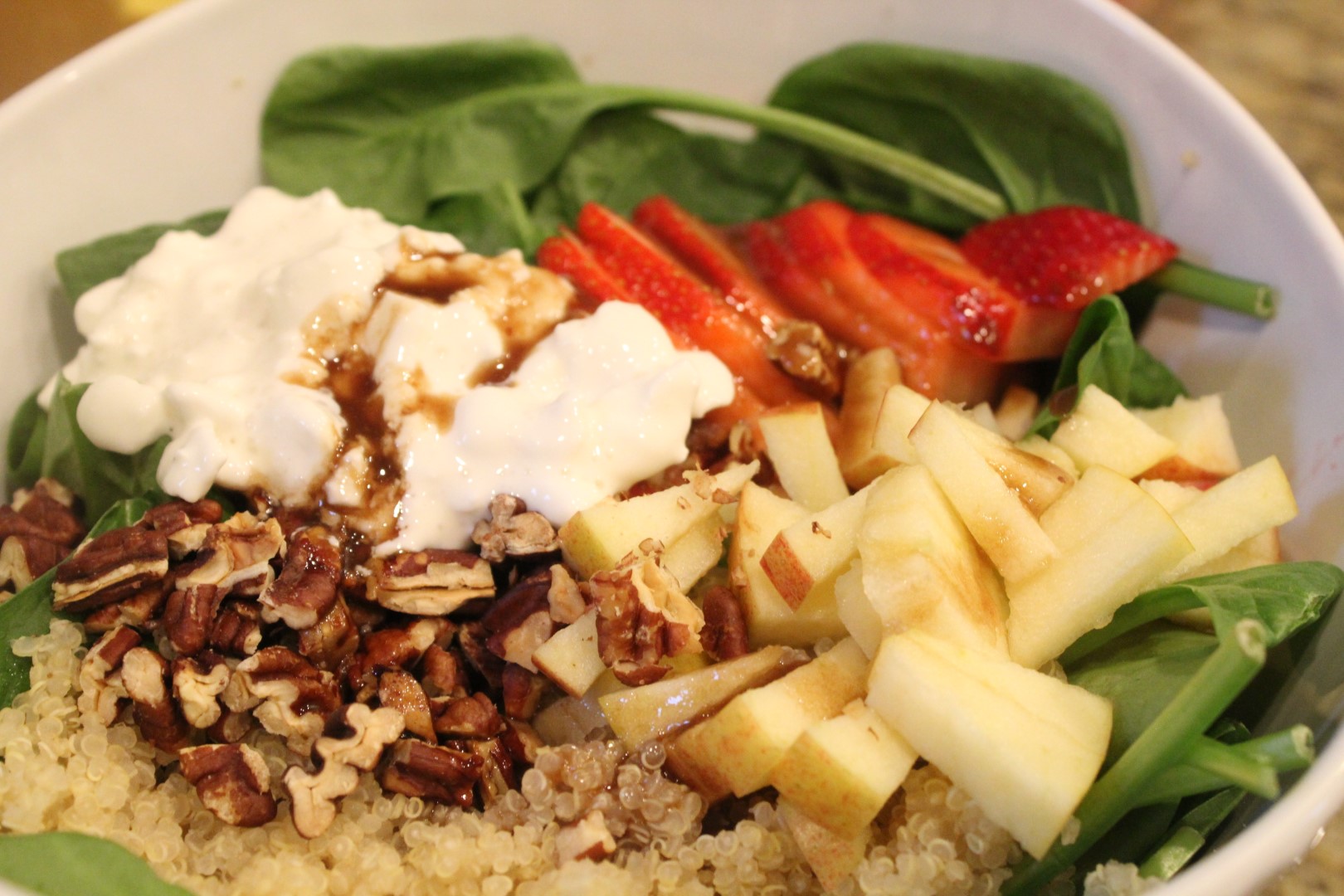 Strawberry Spinach Salad with Balsamic Dressing