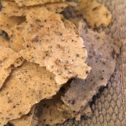 3 ingredient sourdough crackers