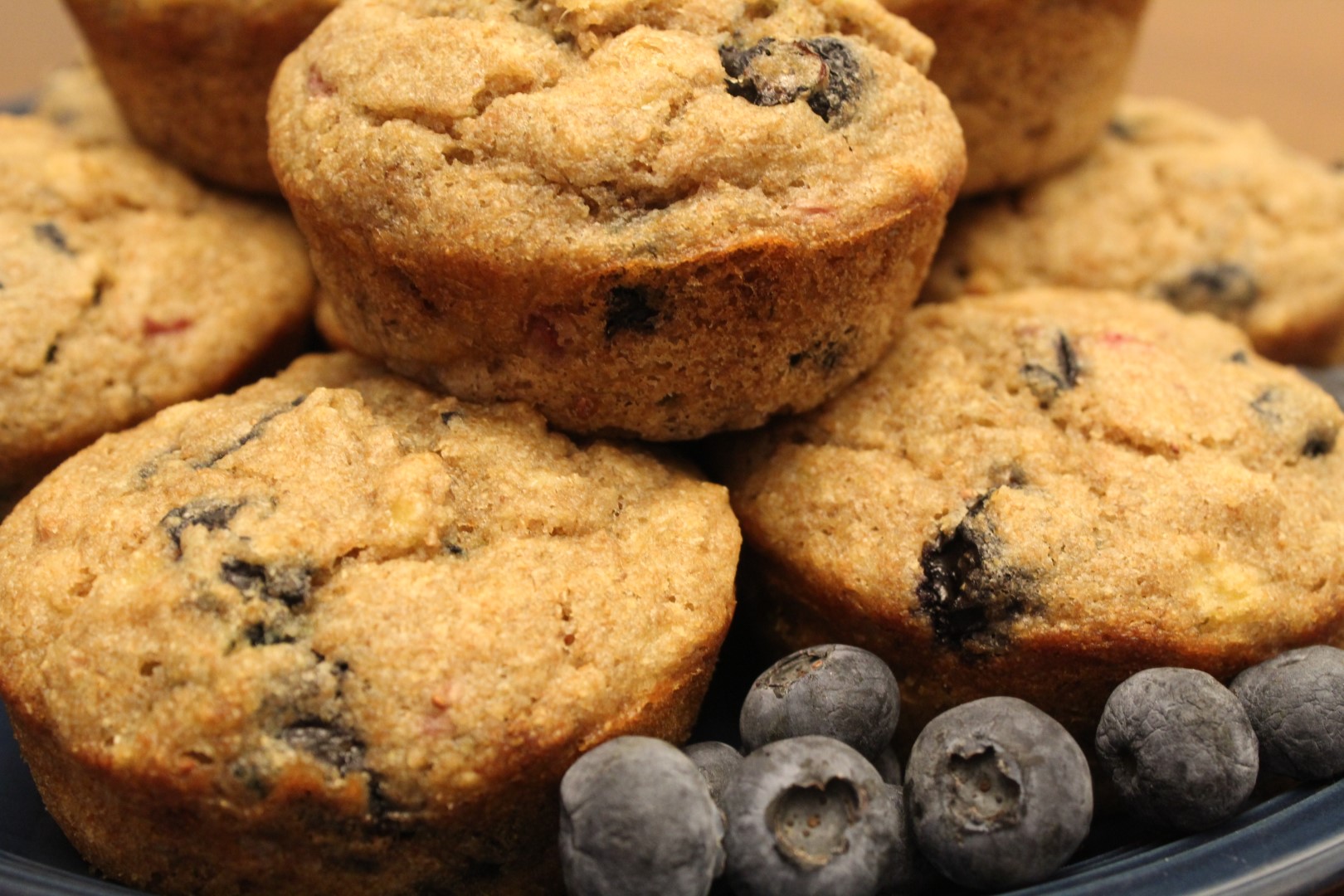 Whole Wheat Banana Berry Muffins (No Added Sugar)