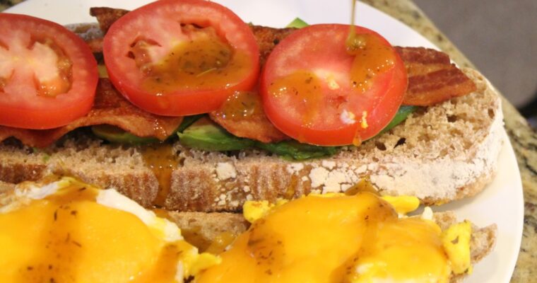 Veggie Topped Breakfast Sandwich