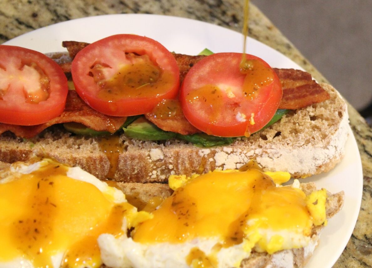 Veggie Topped Breakfast Sandwich