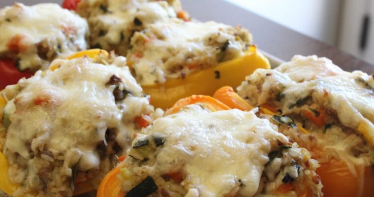 Vegetable and Rice Stuffed Peppers