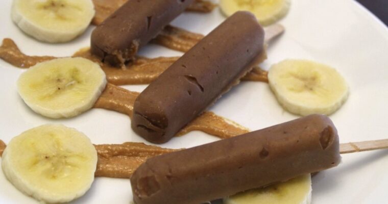 2 Ingredient Peanut Butter Banana Popsicles