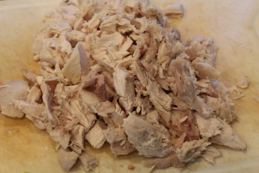 chopped chicken.