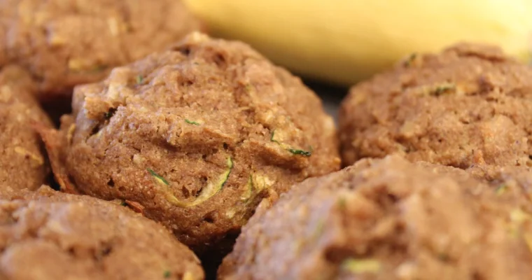 Whole Wheat Zucchini Applesauce Muffins (No Added Sugar)