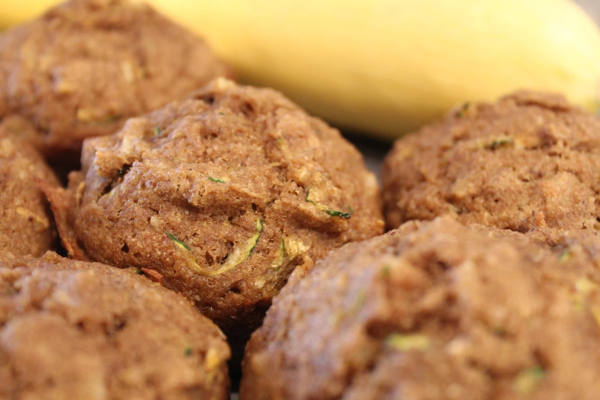 Whole Wheat Zucchini Applesauce Muffins (No Added Sugar)