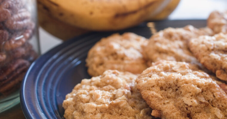 Banana Coconut Pecan Cookies